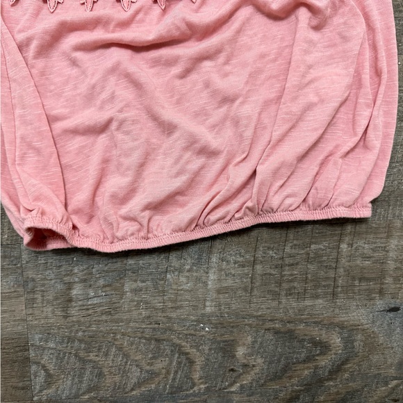 Women’s Pink / Mauve / Blush / Rose Peasant Off The Shoulder Top - Size Medium - Picture 6 of 15